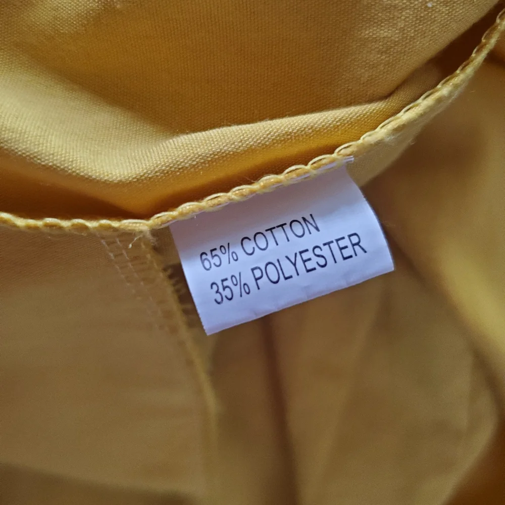 Yellow High Rise Wide Leg Paperbag Cropped Pants With Tie Belt Size Medium - Picture 10 of 10